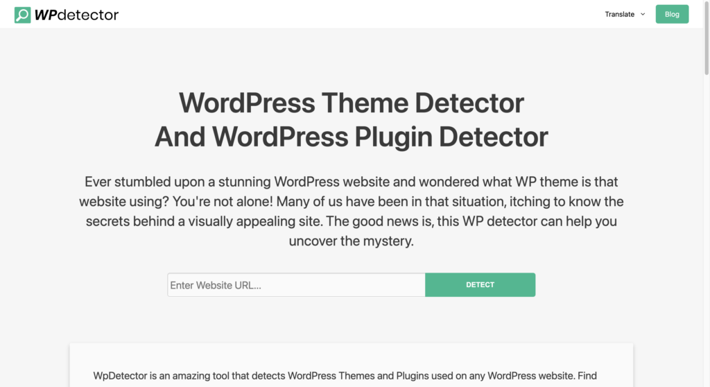WP detector: Best WordPress Theme Detector Tools